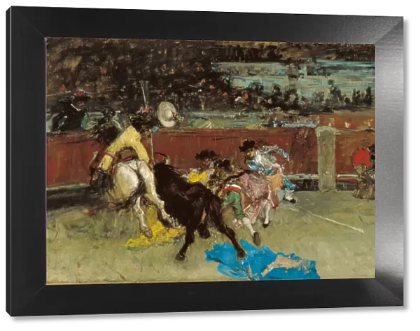Bullfight. Wounded Picador. Artist: Fortuny, Maria (1838-1874)