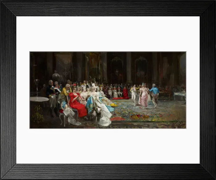 Framed Print : Dance at the Palace. Artist: Lucas Villaamil, Eugenio (1858-1919) Framed Print : Dance at the Palace. Artist: Lucas Villaamil, Eugenio (1858-1919)