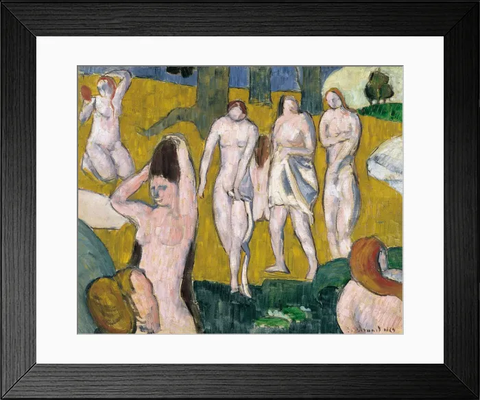 Framed Print : Women Bathing. Artist: Bernard, Emile (1868-1941) Framed Print : Women Bathing. Artist: Bernard, Emile (1868-1941)