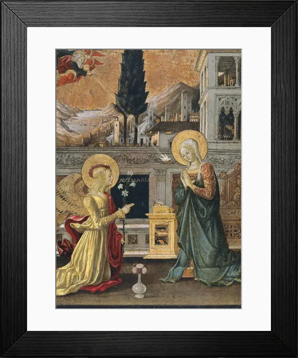 Framed Print : The Annunciation. Artist: Bonfigli, Benedetto (1420-1496) Framed Print : The Annunciation. Artist: Bonfigli, Benedetto (1420-1496)