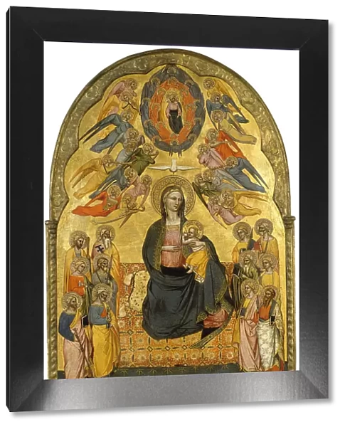 The Virgin of Humility with the Holy Father, the Holy Spirit and the twelve Apostles. Artist: Cenni di Francesco di ser Cenni (active ca 1369-1415)