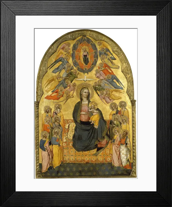 Framed Print : The Virgin of Humility with the Holy Father, the Holy Spirit and the twelve Apostles. Artist: Cenni di Francesco di ser Cenni (active ca 1369-1415) Framed Print : The Virgin of Humility with the Holy Father, the Holy Spirit and the twelve Apostles. Artist: Cenni di Francesco di ser Cenni (active ca 1369-1415)