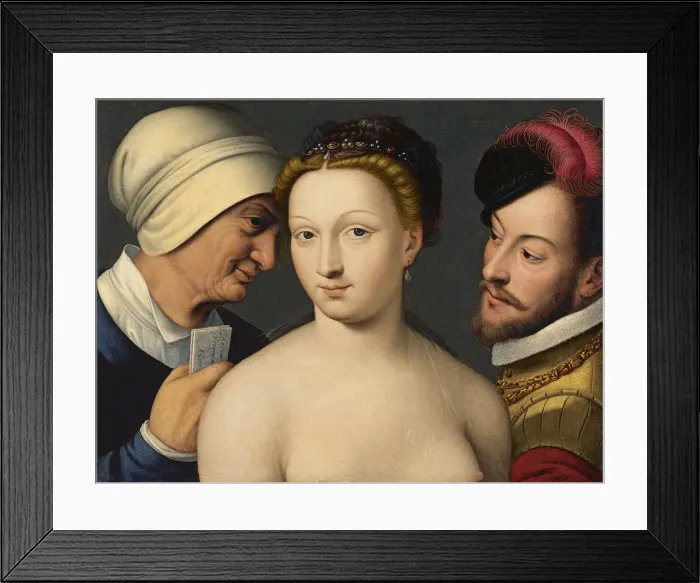 Framed Print : A love letter. Artist: Clouet, Francois (1510-1572) Framed Print : A love letter. Artist: Clouet, Francois (1510-1572)