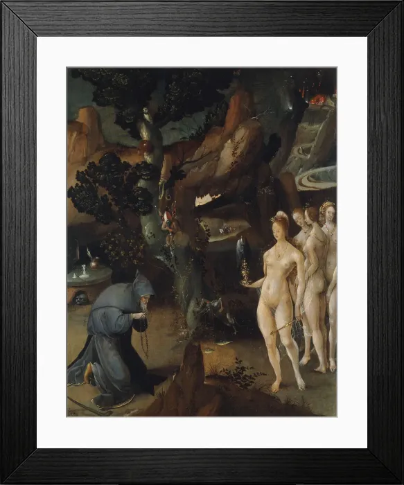 Framed Print : The Temptation of Saint Anthony. Artist: Wellens de Cock, Jan (ca 1470-1528) Framed Print : The Temptation of Saint Anthony. Artist: Wellens de Cock, Jan (ca 1470-1528)