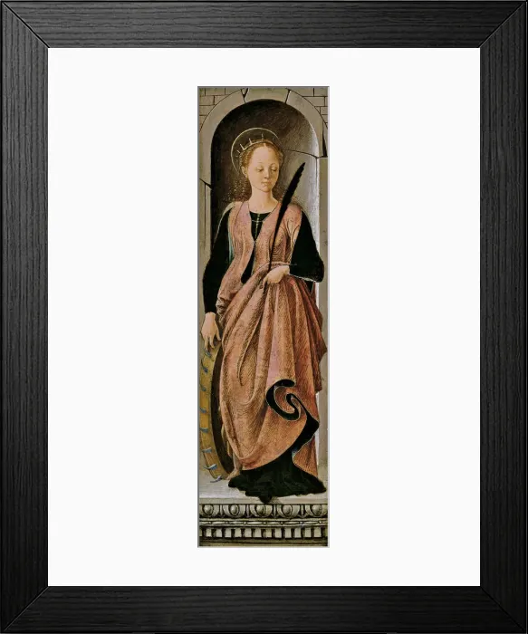 Framed Print : Saint Catherine. Artist: Francesco del Cossa (1436-1478) Framed Print : Saint Catherine. Artist: Francesco del Cossa (1436-1478)