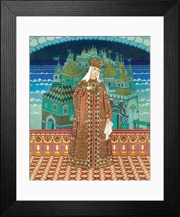 Framed Print : Militrissa. Costume design for the opera The Tale of Tsar Saltan by N. Rimsky-Korsakov. Artist: Bilibin, Ivan Yakovlevich (1876-1942) Framed Print : Militrissa. Costume design for the opera The Tale of Tsar Saltan by N. Rimsky-Korsakov. Artist: Bilibin, Ivan Yakovlevich (1876-1942)