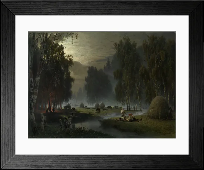 Framed Print : Haymakers. Evening Rest. Artist: Sukhodolsky, Pyotr Alexandrovich (1835-1903) Framed Print : Haymakers. Evening Rest. Artist: Sukhodolsky, Pyotr Alexandrovich (1835-1903)