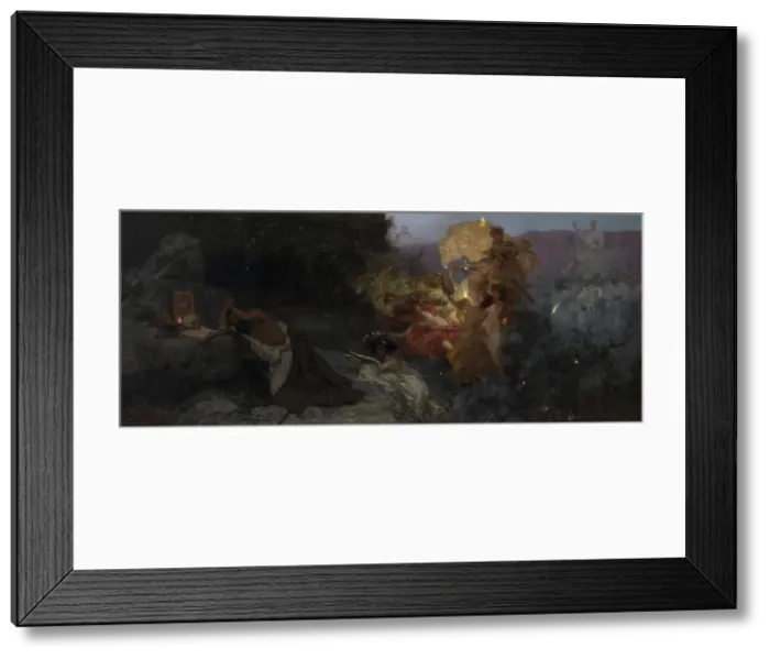 Framed Print : The Temptation of Saint Jerome. Artist: Siemiradzki, Henryk (1843-1902) Framed Print : The Temptation of Saint Jerome. Artist: Siemiradzki, Henryk (1843-1902)