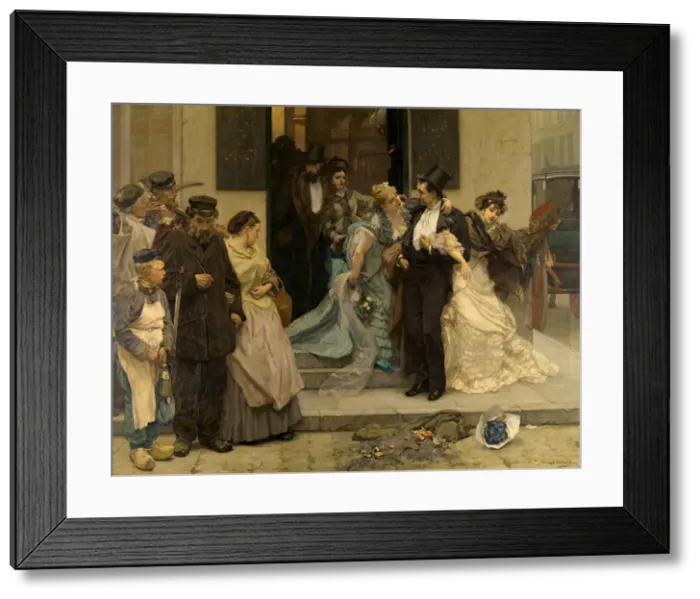 Framed Print : At Dawn. Artist: Hermans, Charles (1839-1924) Framed Print : At Dawn. Artist: Hermans, Charles (1839-1924)