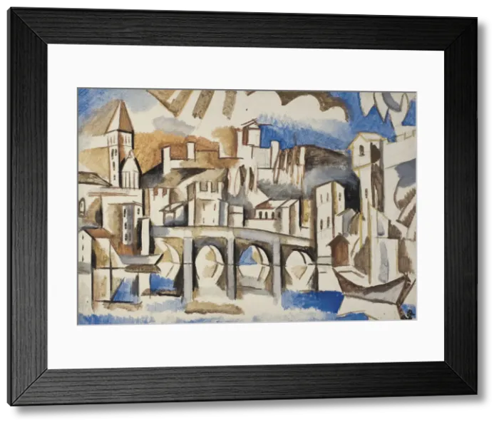 Framed Print : The Bridge. Artist: Baranov-Rossine, Vladimir Davidovich (1888-1942) Framed Print : The Bridge. Artist: Baranov-Rossine, Vladimir Davidovich (1888-1942)