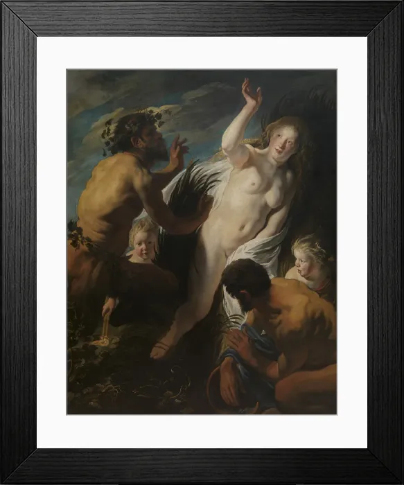 Framed Print : Pan and Syrinx. Artist: Jordaens, Jacob (1593-1678) Framed Print : Pan and Syrinx. Artist: Jordaens, Jacob (1593-1678)