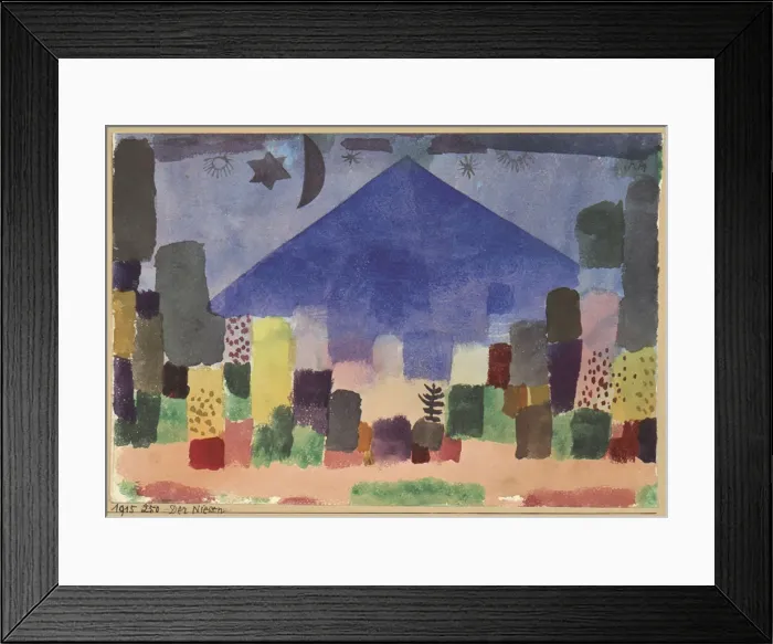 Framed Print : The Mountain Niesen. Egyptian Night. Artist: Klee, Paul (1879-1940) Framed Print : The Mountain Niesen. Egyptian Night. Artist: Klee, Paul (1879-1940)