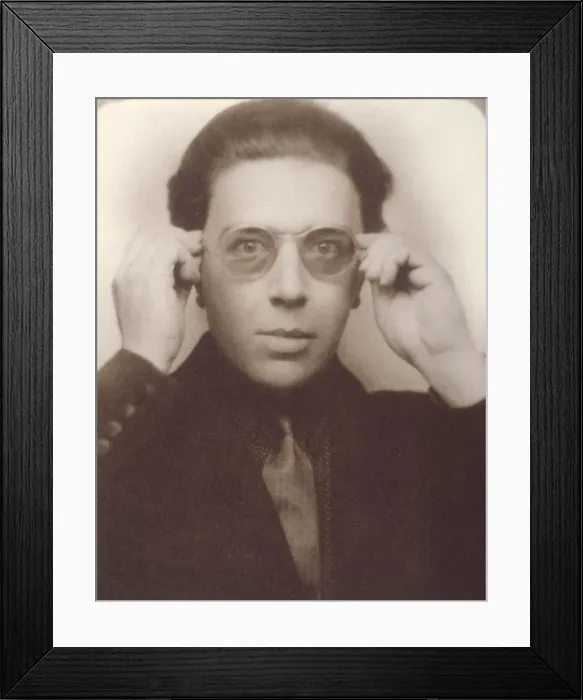 Framed Print : Andre Breton with glasses. Artist: Anonymous Framed Print : Andre Breton with glasses. Artist: Anonymous