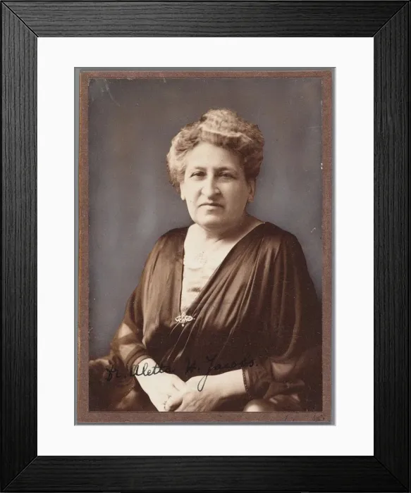 Framed Print : Aletta Jacobs (1854-1929). Artist: Anonymous Framed Print : Aletta Jacobs (1854-1929). Artist: Anonymous