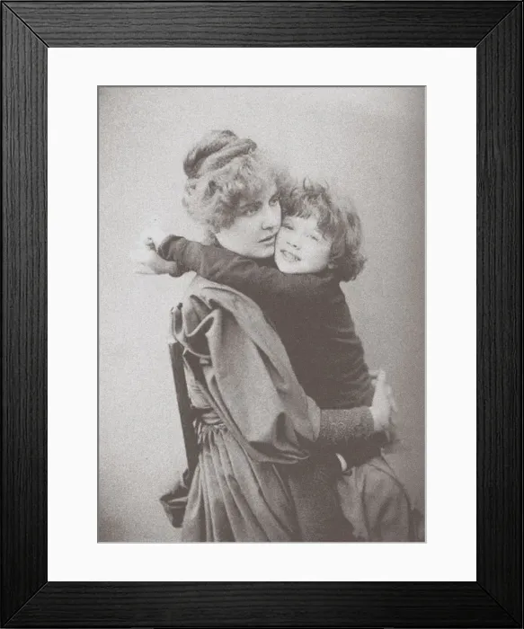 Framed Print : Constance Wilde with son Cyril. Artist: Anonymous Framed Print : Constance Wilde with son Cyril. Artist: Anonymous