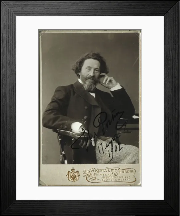 Framed Print : Portrait of the artist Ilya Repin (1844-1930). Artist: Photo studio H. Rentz & F. Schrader Framed Print : Portrait of the artist Ilya Repin (1844-1930). Artist: Photo studio H. Rentz & F. Schrader