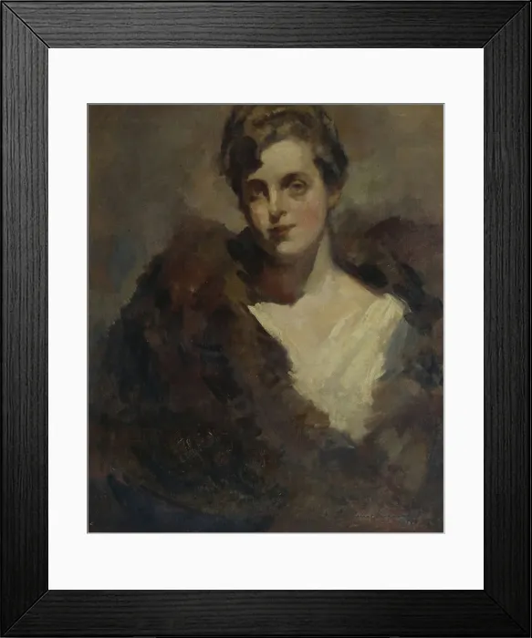 Framed Print : Portrait of the Opera singer Vera Dorofeyeva. Artist: Korovin, Konstantin Alexeyevich (1861-1939) Framed Print : Portrait of the Opera singer Vera Dorofeyeva. Artist: Korovin, Konstantin Alexeyevich (1861-1939)