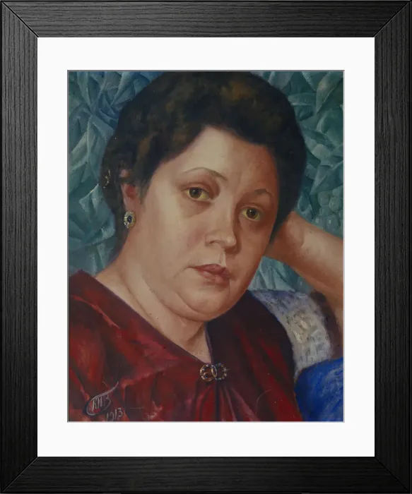 Framed Print : Portrait of the Opera singer Vera Petrova-Zvantseva. Artist: Petrov-Vodkin, Kuzma Sergeyevich (1878-1939) Framed Print : Portrait of the Opera singer Vera Petrova-Zvantseva. Artist: Petrov-Vodkin, Kuzma Sergeyevich (1878-1939)