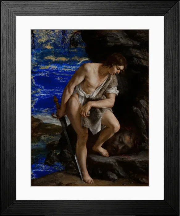 Framed Print : David with the Head of Goliath. Artist: Gentileschi, Orazio (1563-1638) Framed Print : David with the Head of Goliath. Artist: Gentileschi, Orazio (1563-1638)