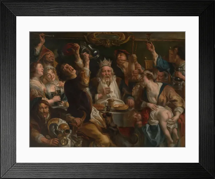 Framed Print : The King Drinks. Artist: Jordaens, Jacob (1593-1678) Framed Print : The King Drinks. Artist: Jordaens, Jacob (1593-1678)