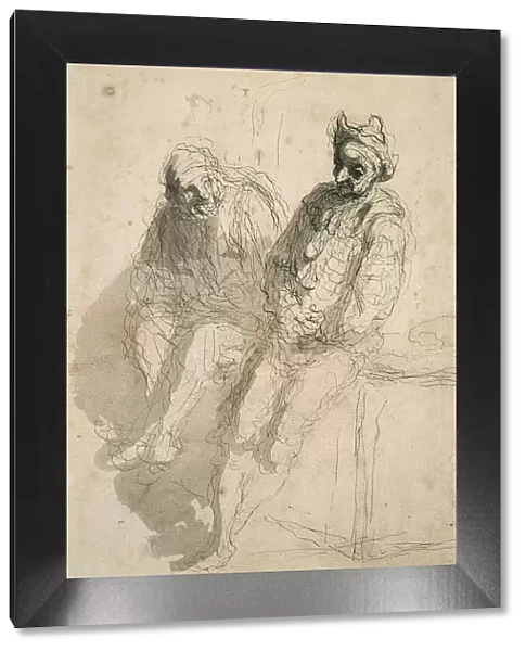 Two Saltimbanques (Deux saltimbanques). Artist: Daumier, Honore (1808-1879)