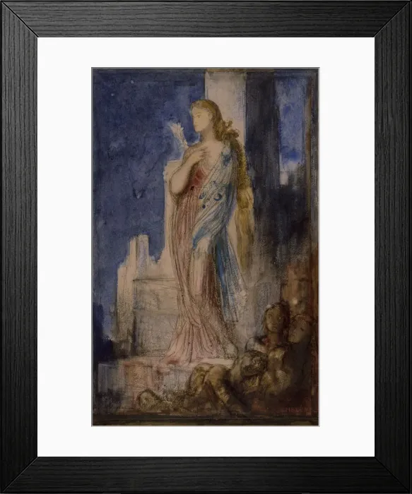Framed Print : Helen on the Ramparts of Troy. Artist: Moreau, Gustave (1826-1898) Framed Print : Helen on the Ramparts of Troy. Artist: Moreau, Gustave (1826-1898)