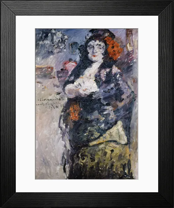 Framed Print : Carmencita (Portrait of Charlotte Berend-Corinth in Spanish Dress). Artist: Corinth, Lovis (1858-1925) Framed Print : Carmencita (Portrait of Charlotte Berend-Corinth in Spanish Dress). Artist: Corinth, Lovis (1858-1925)
