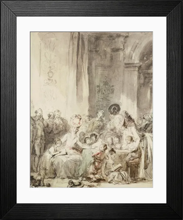 Framed Print : The Competition (Le concours). Artist: Fragonard, Jean Honore (1732-1806) Framed Print : The Competition (Le concours). Artist: Fragonard, Jean Honore (1732-1806)
