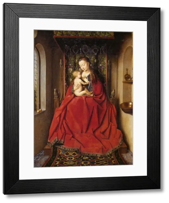 Framed Print : The Lucca Madonna. Artist: Eyck, Jan van (1390-1441) Framed Print : The Lucca Madonna. Artist: Eyck, Jan van (1390-1441)