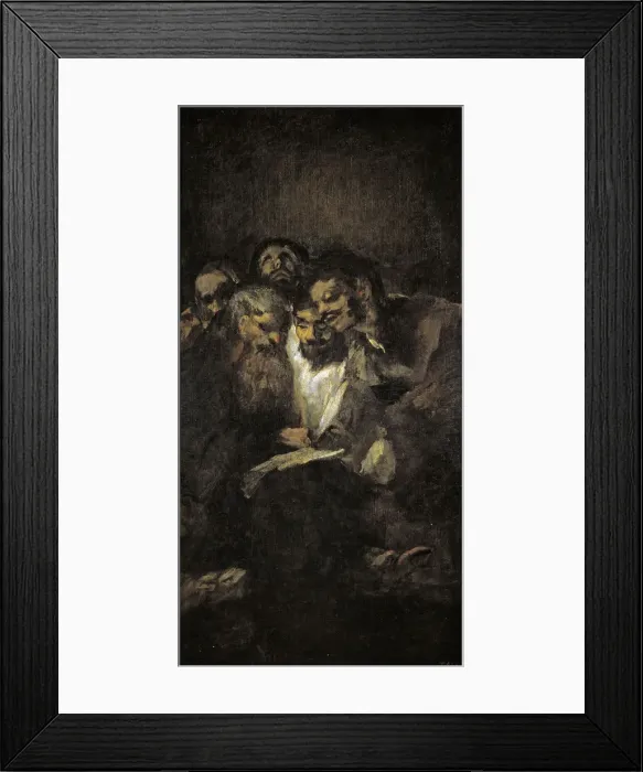 Framed Print : The Reading (Politicians). Artist: Goya, Francisco, de (1746-1828) Framed Print : The Reading (Politicians). Artist: Goya, Francisco, de (1746-1828)
