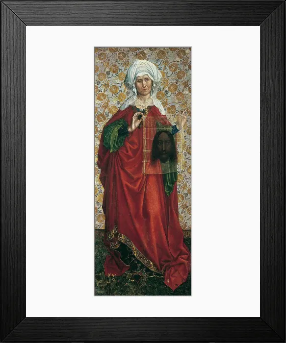 Framed Print : The Flemalle Panels: Saint Veronica. Artist: Campin, Robert (ca. 1375-1444) Framed Print : The Flemalle Panels: Saint Veronica. Artist: Campin, Robert (ca. 1375-1444)