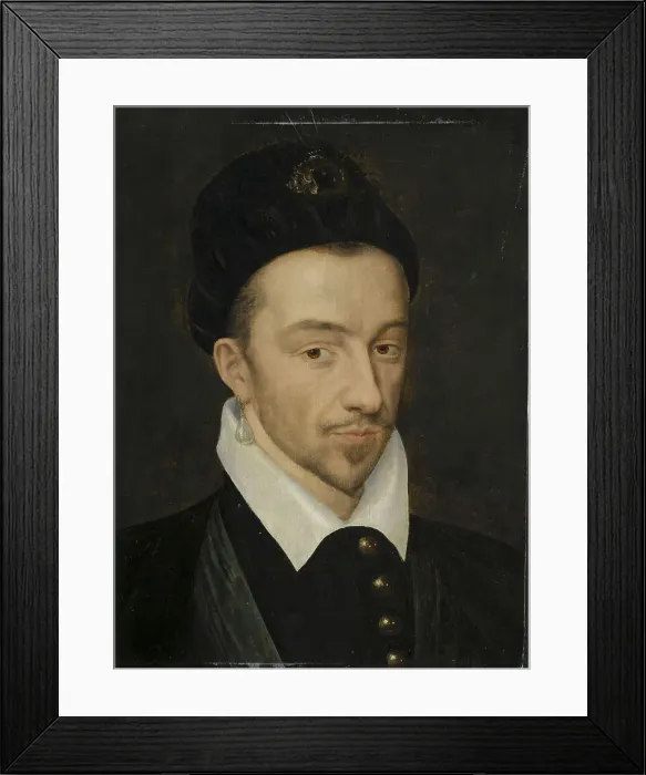 Framed Print : Portrait of Henry III of France. Artist: Clouet, Francois, (School) Framed Print : Portrait of Henry III of France. Artist: Clouet, Francois, (School)