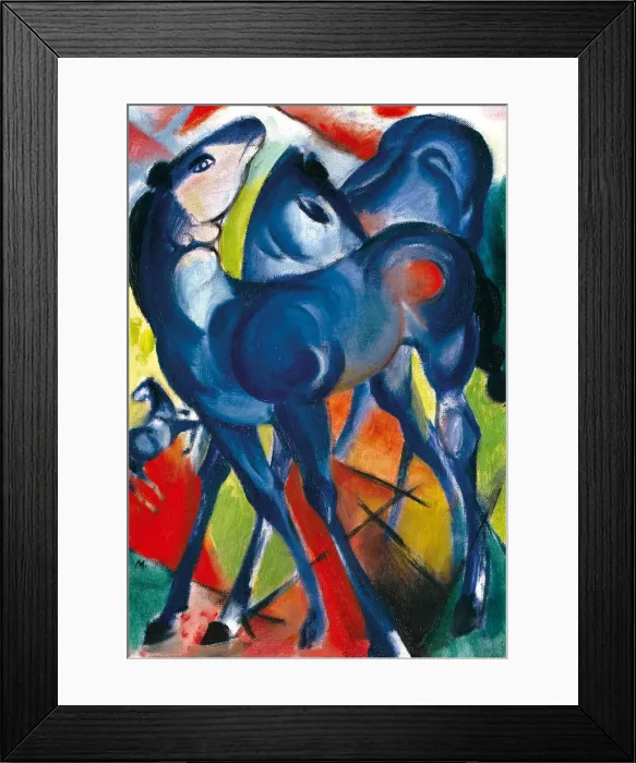 Framed Print : The Blue Foals. Artist: Marc, Franz (1880-1916) Framed Print : The Blue Foals. Artist: Marc, Franz (1880-1916)