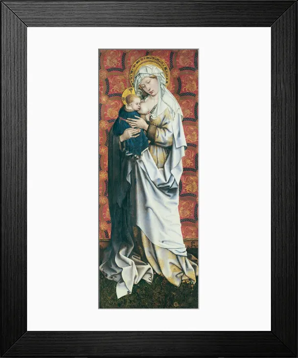 Framed Print : The Flemalle Panels: Virgin suckling the Child. Artist: Campin, Robert (ca. 1375-1444) Framed Print : The Flemalle Panels: Virgin suckling the Child. Artist: Campin, Robert (ca. 1375-1444)