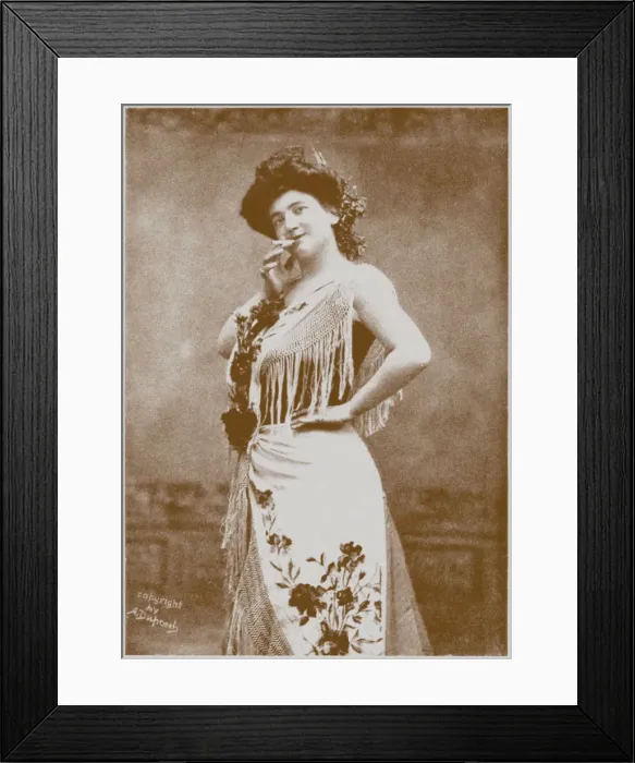 Framed Print : Emma Calve as Carmen. Artist: Dupont, Aime (1842-1900) Framed Print : Emma Calve as Carmen. Artist: Dupont, Aime (1842-1900)