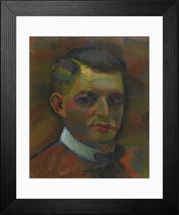 Framed Print : Self-Portrait. Artist: Baranov-Rossine, Vladimir Davidovich (1888-1942) Framed Print : Self-Portrait. Artist: Baranov-Rossine, Vladimir Davidovich (1888-1942)