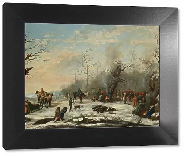 Winter Hunt, Mid of the 19th cen. Artist: Anonymous