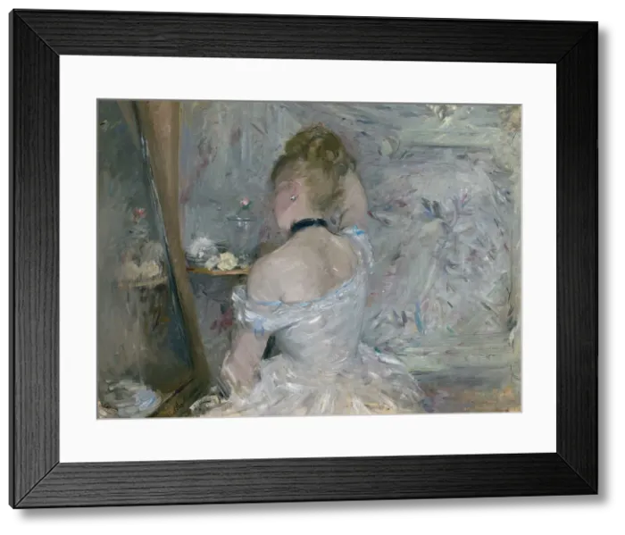 Framed Print : Woman at Her Toilette, 1875-1880. Artist: Morisot, Berthe (1841-1895) Framed Print : Woman at Her Toilette, 1875-1880. Artist: Morisot, Berthe (1841-1895)