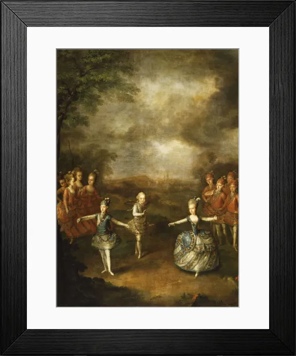 Framed Print : Fete Organized to Celebrate the Marriage of the Emperor Joseph II to Princess Marie-Josephe of Bavar Artist: Weikert, Georg (1743 / 45-1799) Framed Print : Fete Organized to Celebrate the Marriage of the Emperor Joseph II to Princess Marie-Josephe of Bavar Artist: Weikert, Georg (1743 / 45-1799)
