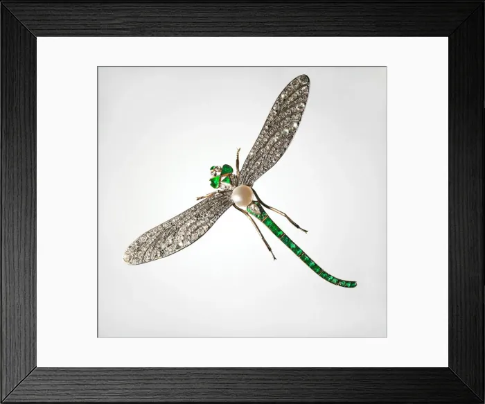 Framed Print : Brooch in the Form of a Dragonfly, End of 19th cen. Artist: Russian master Framed Print : Brooch in the Form of a Dragonfly, End of 19th cen. Artist: Russian master