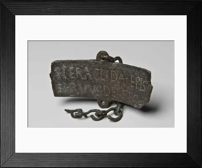 Framed Print : Votive Plaque of Bischof Heraklides, 4th century. Artist: Byzantine Master Framed Print : Votive Plaque of Bischof Heraklides, 4th century. Artist: Byzantine Master