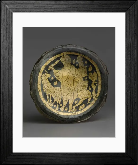 Framed Print : Bottom of a Vessel with Scene of the Sacrifice of Isaac, 4th century. Artist: West European Applied Art Framed Print : Bottom of a Vessel with Scene of the Sacrifice of Isaac, 4th century. Artist: West European Applied Art