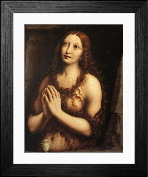 Framed Print : Repentant Mary Magdalene, First Half of 16th cen. Artist: Giampietrino (1 Half of 16th cen. ) Framed Print : Repentant Mary Magdalene, First Half of 16th cen. Artist: Giampietrino (1 Half of 16th cen. )