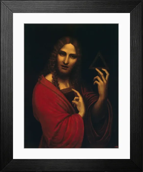 Framed Print : Christ with the Symbol of the Trinity, First Half of 16th cen. Artist: Giampietrino (1 Half of 16th cen. ) Framed Print : Christ with the Symbol of the Trinity, First Half of 16th cen. Artist: Giampietrino (1 Half of 16th cen. )