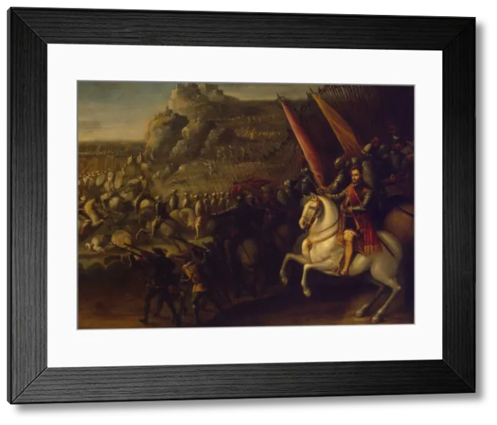 Framed Print : Battle scene, 1643. Artist: Corte, Juan de la (1585-1662) Framed Print : Battle scene, 1643. Artist: Corte, Juan de la (1585-1662)