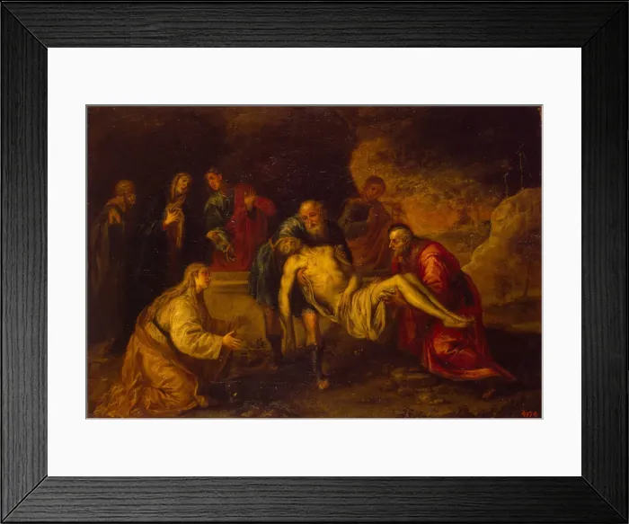 Framed Print : The Entombment of Christ, Between 1640 and 1650. Artist: Pereda y Salgado, Antonio, de (1611-1678) Framed Print : The Entombment of Christ, Between 1640 and 1650. Artist: Pereda y Salgado, Antonio, de (1611-1678)