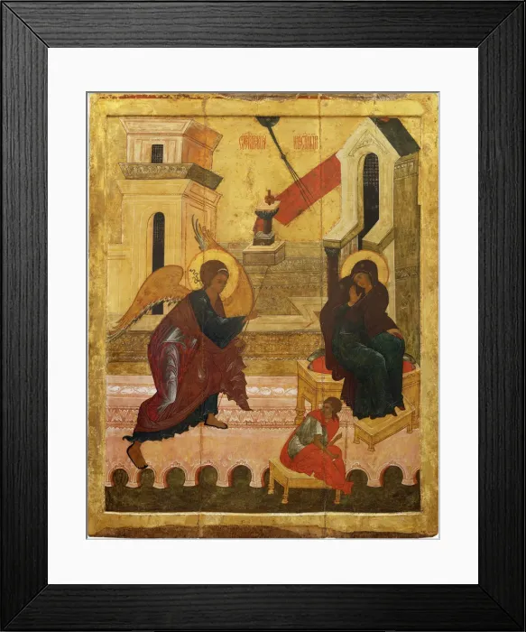 Framed Print : The Annunciation, Mid of 16th cen. Artist: Russian icon Framed Print : The Annunciation, Mid of 16th cen. Artist: Russian icon