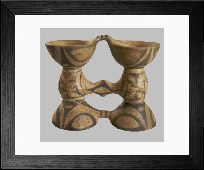 Framed Print : Binocular-Form Vessel, 4250-3850 BC. Artist: Prehistoric Russian Culture Framed Print : Binocular-Form Vessel, 4250-3850 BC. Artist: Prehistoric Russian Culture