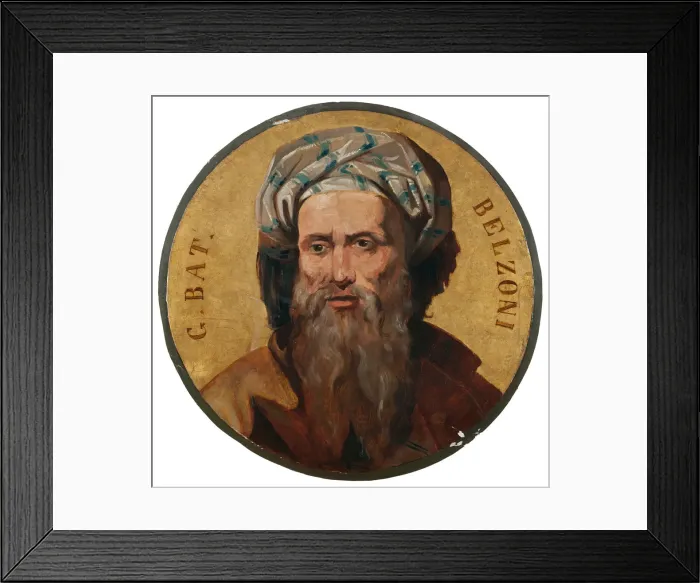Framed Print : Giovanni Battista Belzoni (1778-1823). Artist: Gazzotto, Vincenzo (1807-1884) Framed Print : Giovanni Battista Belzoni (1778-1823). Artist: Gazzotto, Vincenzo (1807-1884)