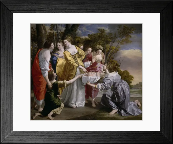 Framed Print : The Finding of Moses, 1633. Artist: Gentileschi, Orazio (1563-1638) Framed Print : The Finding of Moses, 1633. Artist: Gentileschi, Orazio (1563-1638)